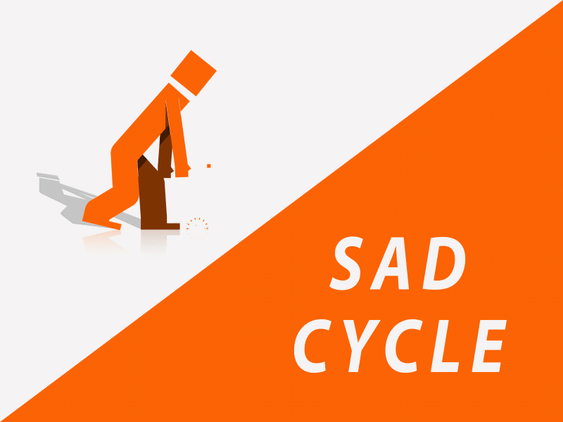 Sad Cycle 2d aftereffects animation character flat motiondesign motiongraphics periclesmotion rigging walk walkingcycle