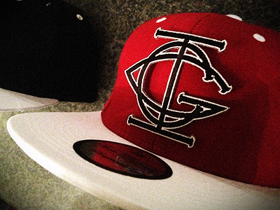 IGC Monogram Cap back badges baseball black cap caps clothing embroidered glasgow goodness igc ink red snap white