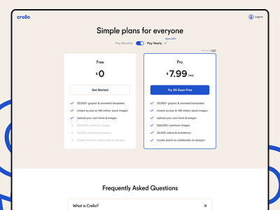 Pricing Plans design digital faq finance interface minimal page price saas ui ux web