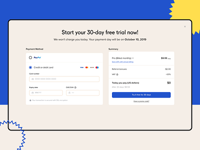 Checkout popup buy cart credit card design finance form minimal page pay payment payout ui web