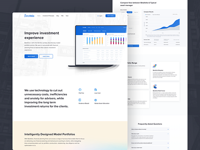 Betafolio homepage redesign design digital finance interface landing landing page minimal page saas ui web website