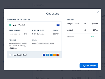 Checkout Popup app cart design digital form minimal page sketch ui ux web