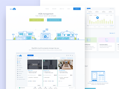 PayHOA - Homepage corporate desktop finance home landing page ui ux web website