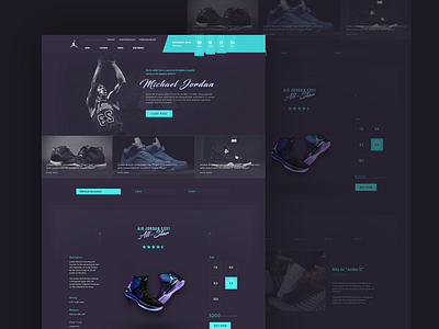 AirJordan.Concept black blue bose design hero landing noen page product redesign sport