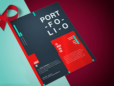 Portfolio Cover branding design personal portfolio shapes typography ui ux visual web webdesign work