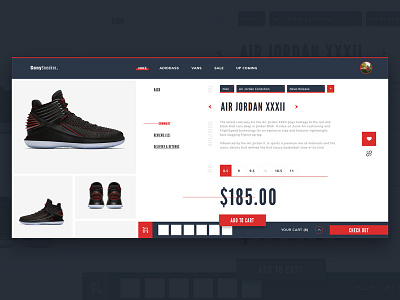 Nike Concept Product.Detail Web 2d card concept design ecommerce invite lettering shoes typography ui ux web