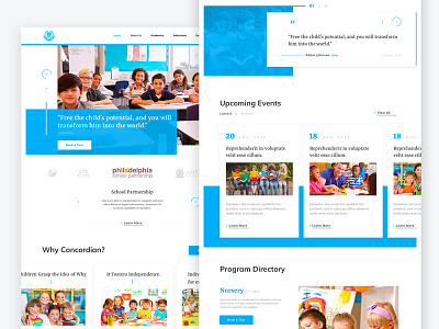 Concordian School Webdesign clean design icon landing responsive school ui ux web website