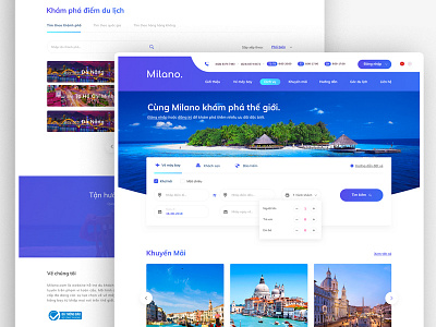 Milano -Tour Booking Website booking clean design flat graphic modern redesign travel ui ux web website