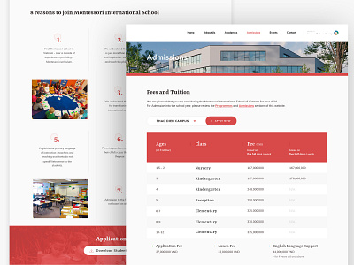 School Websites - Admissions business children class clean fee landing school student student project study tuition university web webdesign