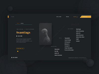 Portfolio-DemoSc-2 about black branding design company concept dark designer personal portfolio profile shape site visual web