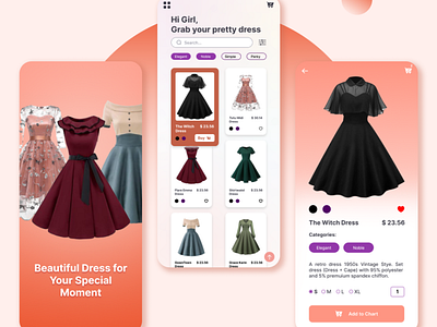 Dress Store Mobile App Design