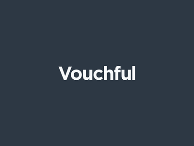 Vouchful Logotype brand brand and identity dark font gotham lettering logo logo design logotype vouchful