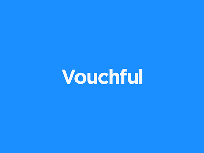 Vouchful Logotype Set blue brand brand and identity dark font gotham lettering light logo logo design logotype