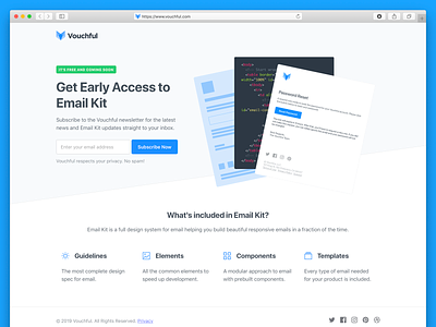 Landing Page - Vouchful Email Kit