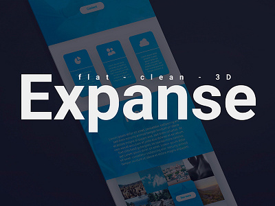 Expanse Onepage PSD 3d clean creative expanse flat goods market onepage psd sell