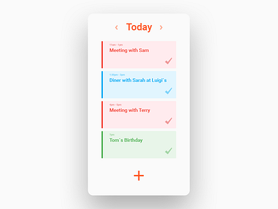 Daily UI No. 71 | Schedule #DailyUI #071 071 daily ui dailyui schedule