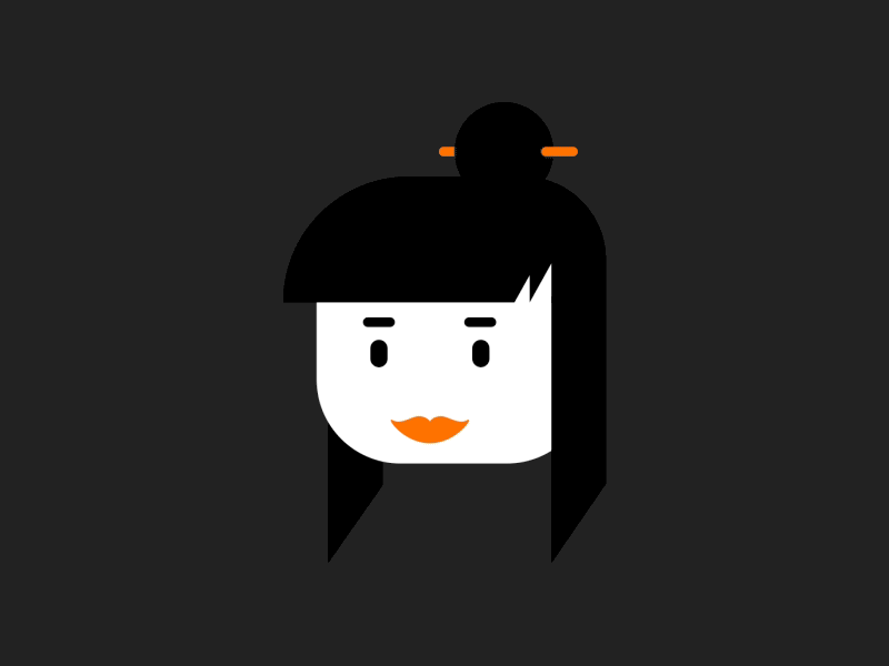 otelo Avatar: Woman vodafone otelo after effects flat hamburg germany design deepblue orange animation illustration woman