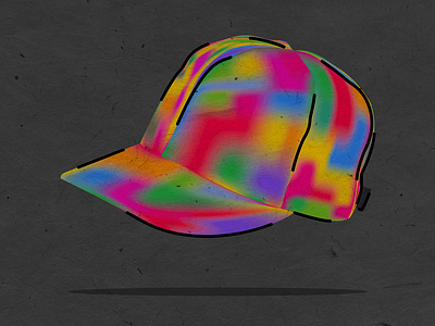 Rainbow Cap — Back to the Future back to the future biff bttf cap colorful doc brown flat future gradients illustration lines marty mcfly rainbow structure textures vector illustration