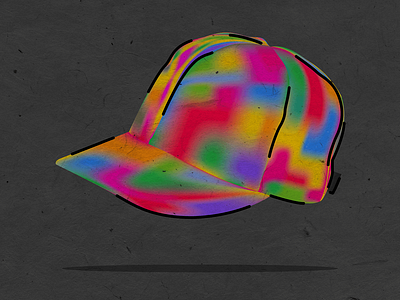 Rainbow Cap — Back to the Future back to the future biff bttf cap colorful doc brown flat future gradients illustration lines marty mcfly rainbow structure textures vector illustration