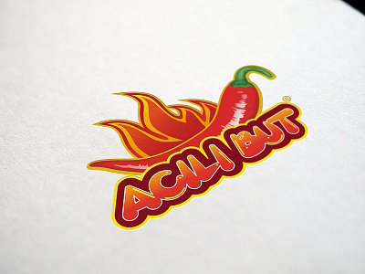 spicy chicken logo effect icon logo pepper product