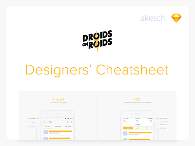 Designers' Cheatsheet - Android & iOS (freebie) android cheatsheet design download free freebie guidelines guides ios material design
