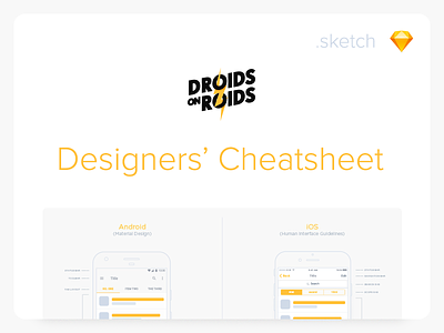 Designers' Cheatsheet - Android & iOS (freebie)