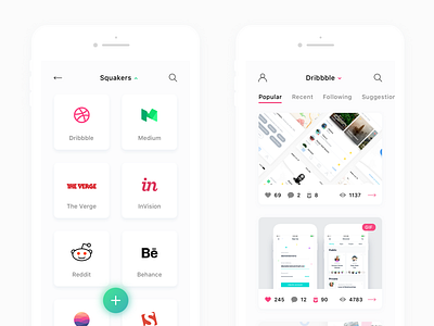 🐦 Squakers — news reader app app dribbble geek hype ios news portals reader squakers ui ux