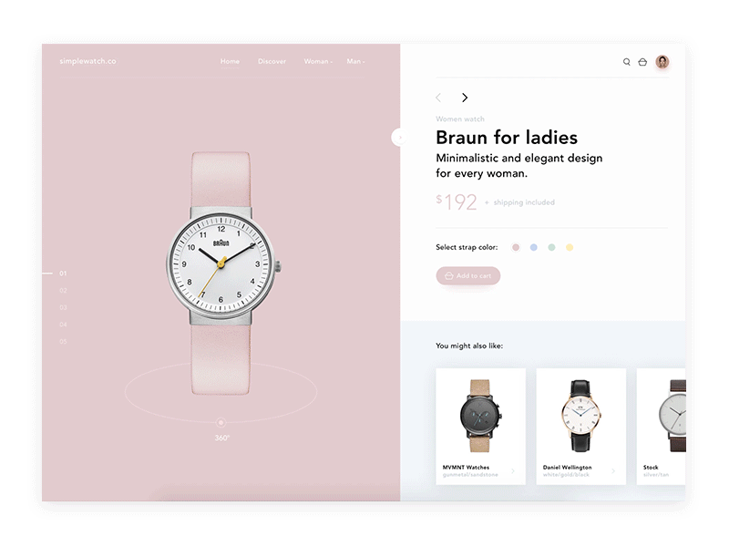 ⚡️ Landing Page – UI Challenge challenge clean colors daily ui landing page pastel ui ux watches web weekly