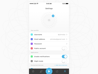 ⚡️ Settings – UI Challenge