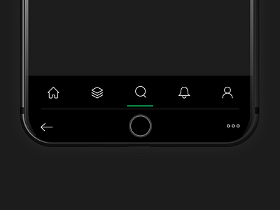 📱 Next gen iPhone navigation concept 8 accessibility bar black dark iphone menu nav navigation x