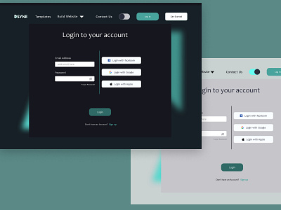 Login page design typography ui ux vector