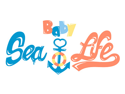 Sealife Logo custom font handmade logo sealife