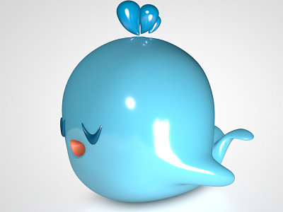 Whale SeaLife 3d character cinema4d cute icon illustration kawaii whale