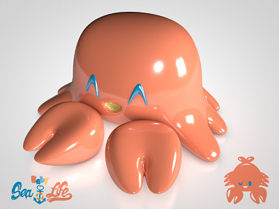 SeaLife 3d BabyLobster 3d character cinema4d crab cute kawaii lobster