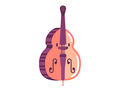 Happy Bass bass character design happy icon illustration music