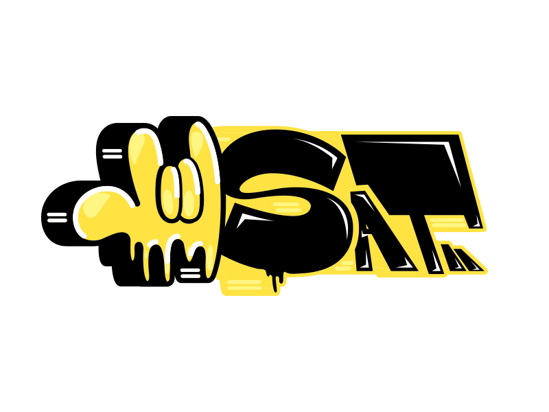 Sat HandsUp throwup hand sat logo urban digital graffiti