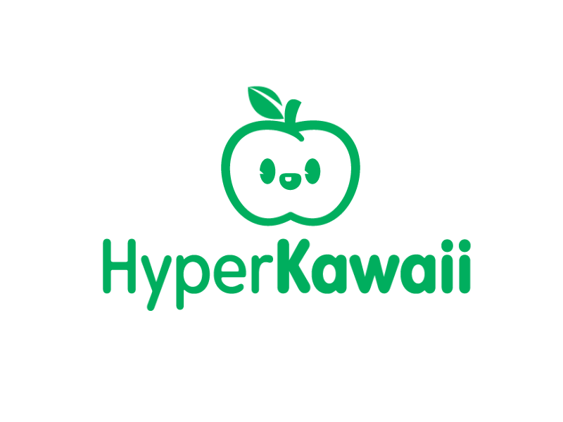 HyperKawaii Logo animation apple character cute hyperkawaii kawaii stickathing