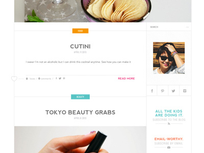 Clumsy Chic / Blog Design
