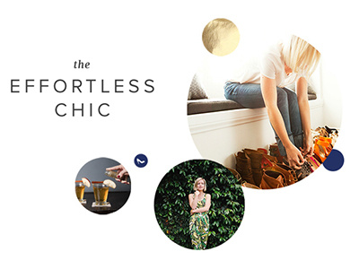 Effortless Chic Website blue clean effortless chic fashion gold lifestyle logo modern navy sans serif serif website