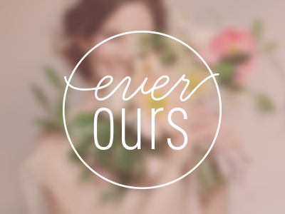 ever ours : progress branding business circle floral logo mark
