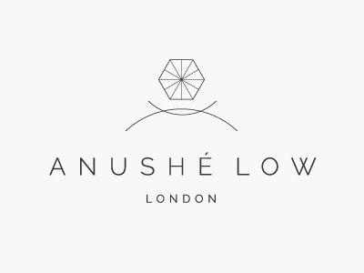 Anushé Low | Logo Concept black branding elegant gray grey lines logo simple white