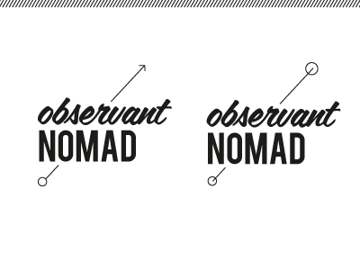 Observant Nomad Blog | Logos black blog logo nomad observant travel white