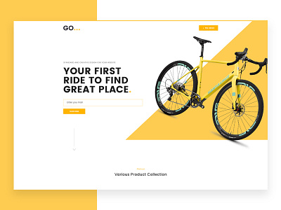 Product Pre-order Concept bike cycle homepage interface landing minimal pre order product product landing website