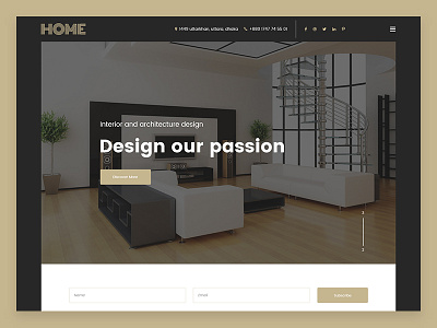 Home Interior Design WIP app design furniture interface interior interior web design landing page ui user ux web design