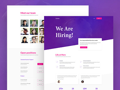Career Page Design agency career page creative hiring job landing web design