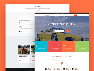 Automobile Website Design automobile automobile company car agency car shop car website cars landing page web design