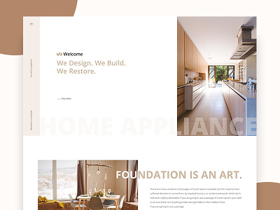 Home Appliance Web Layout Design (WIP) furniture interior design landing page modern interior design web design web layout