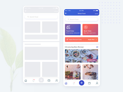 Direct Food App Design 2019 app app design food layout modern new trend restaurant ui ui ux ui design user interface