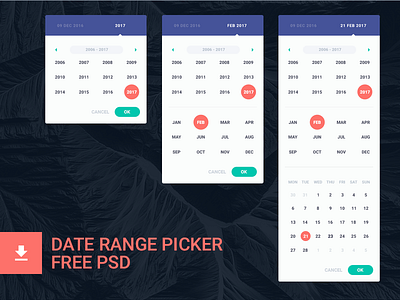 Date Range Picker Designs Themes Templates And Downloadable Graphic Elements On Dribbble