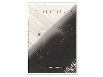 Interstellar Poster designer illustration poster a day poster design print typography